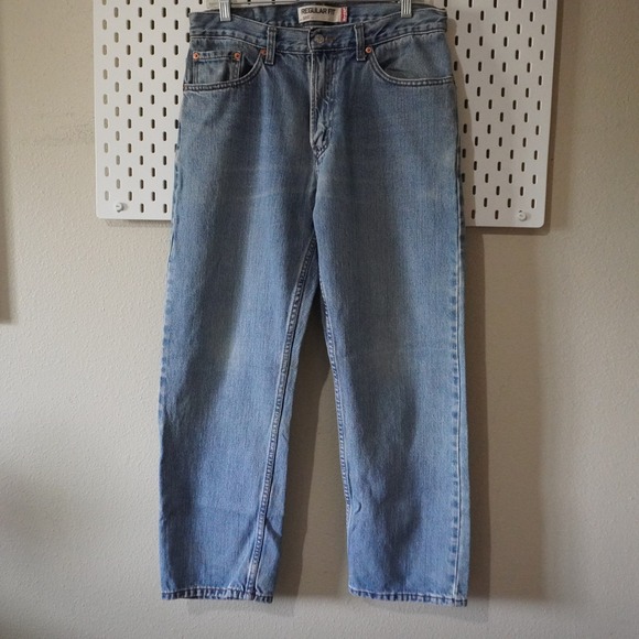 Levi's 505 Regular Fit Jeans W34 L30 Light Wash Denim Classic Comfort - Picture 1 of 9